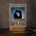Personalized song and photo LED acrylic lamp featuring Our First Dance for couples