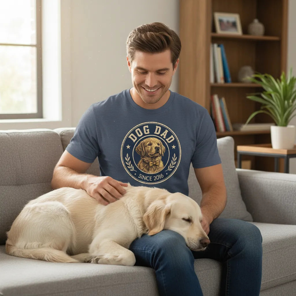 Custom Pet Dad Unisex Short Sleeve T-Shirt