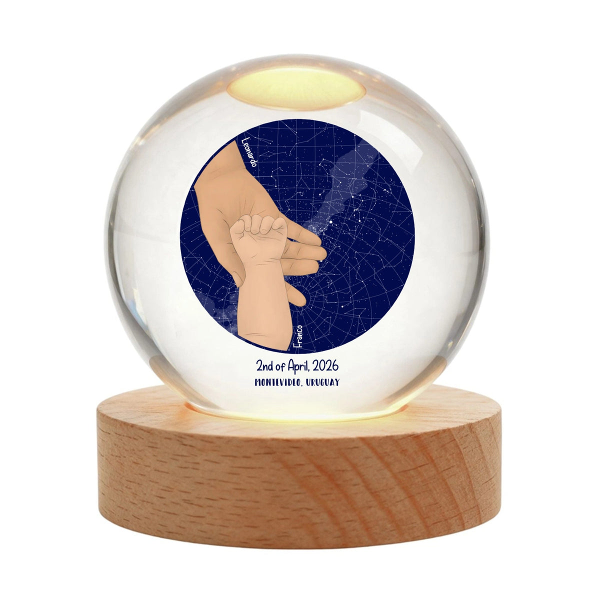 Custom Star Map Crystal Globe Lamp | Shopify Product Personalizer