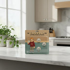 Personalized Gamer Dad acrylic light box with custom design for Father's Day gift