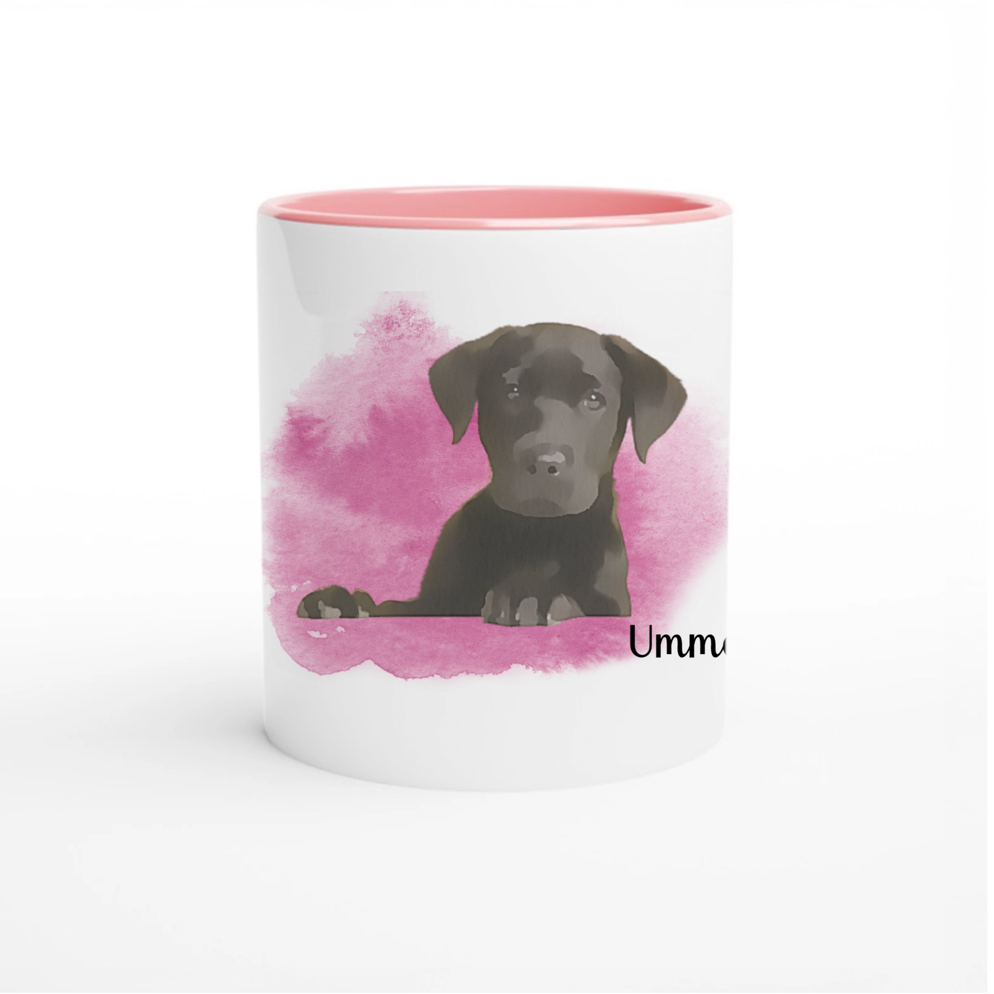 Custom Watercolor 11oz Ceramic Mug - Photo & Texts