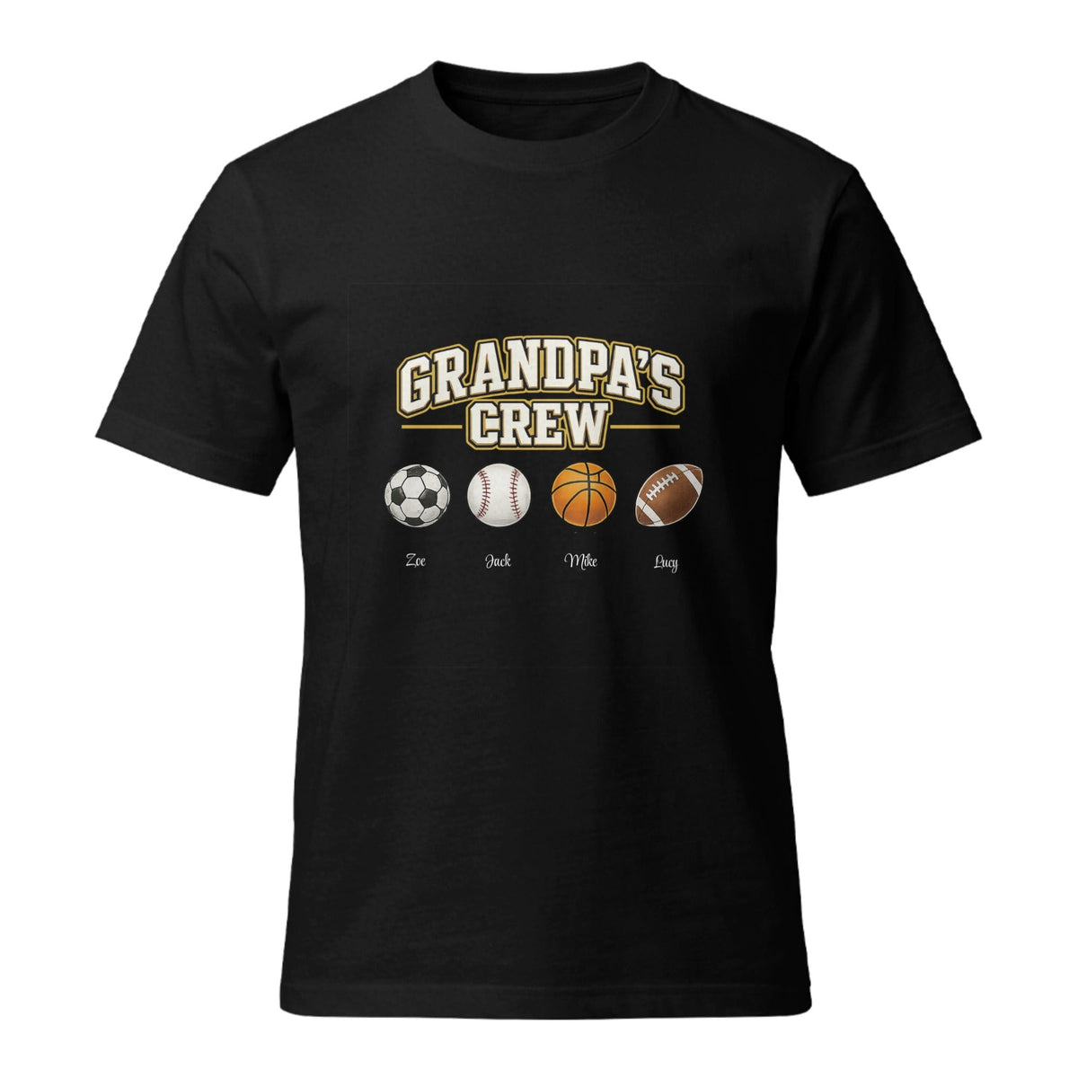 Custom DTG Cotton T-Shirt - Grandpa's Crew | Shopify Product Personalizer