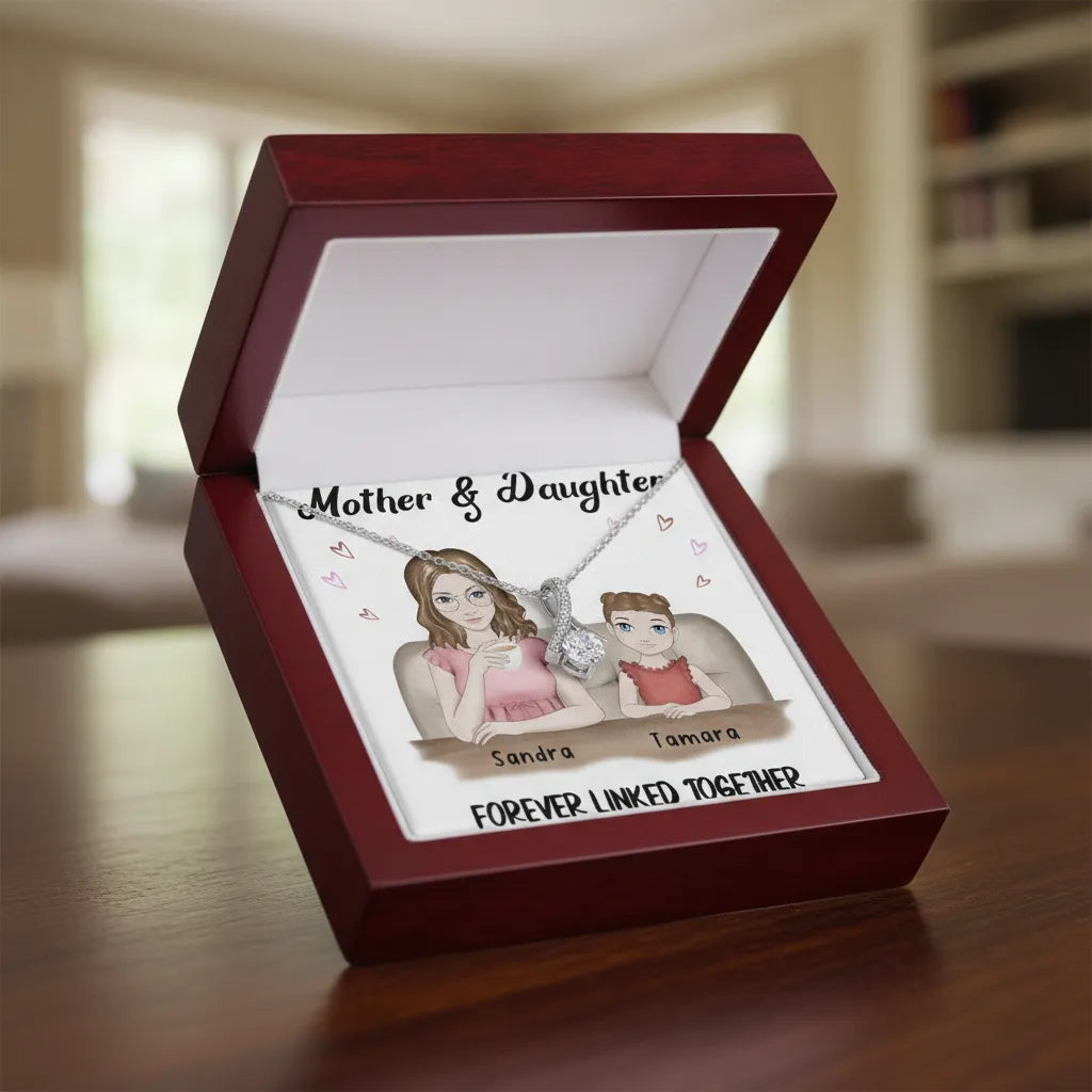 Custom Necklace Mother's Day Forever Linked Together
