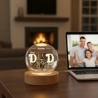 Custom Crystal Globe Lamp Best Dad Ever