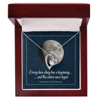 Custom Forever Love Heart Necklace - Moon Phase