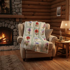 Custom Vintage Flower Sherpa Blanket | Shopify Product Personalizer