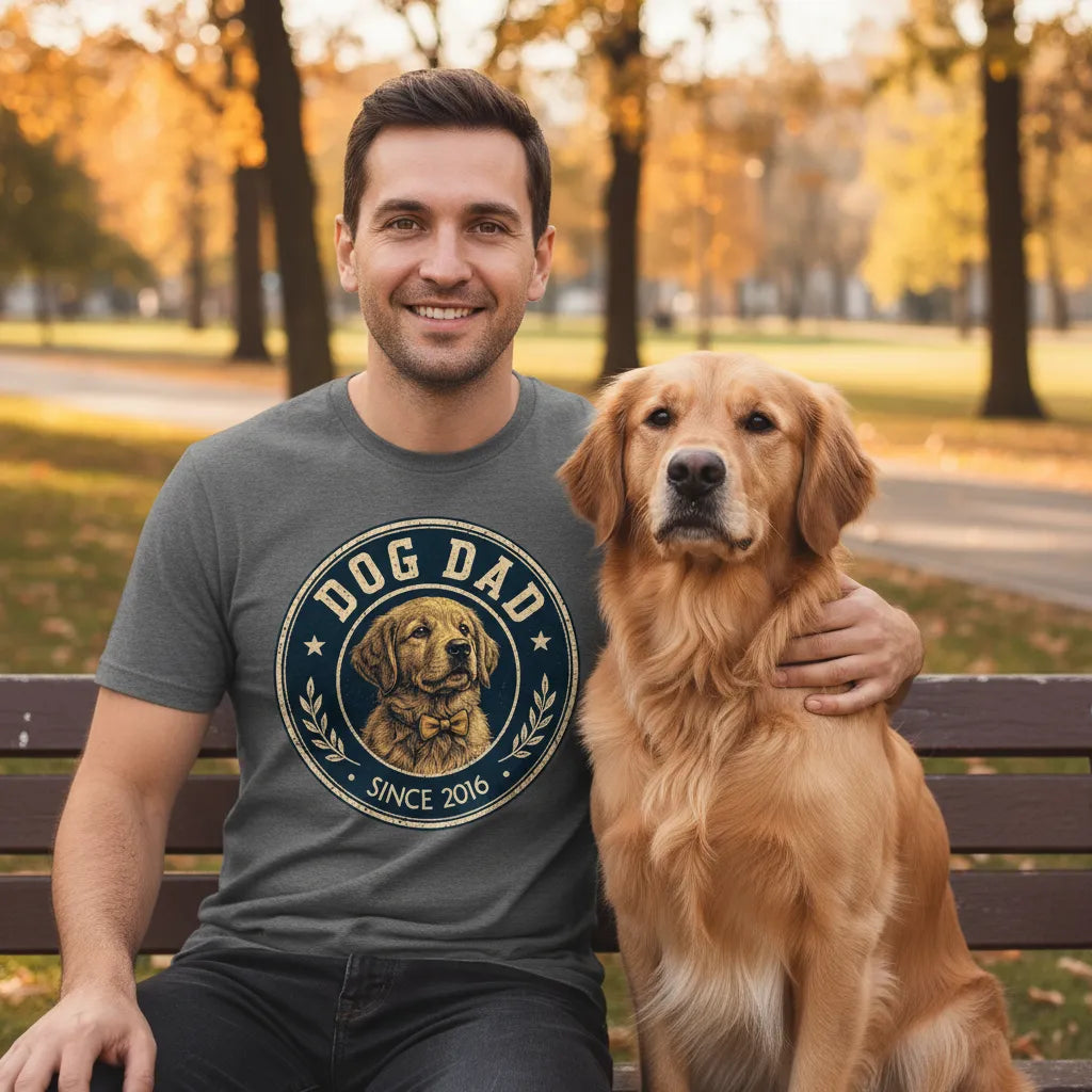 Personalized Pet Dad unisex short sleeve t-shirt for dog and cat dads with custom design