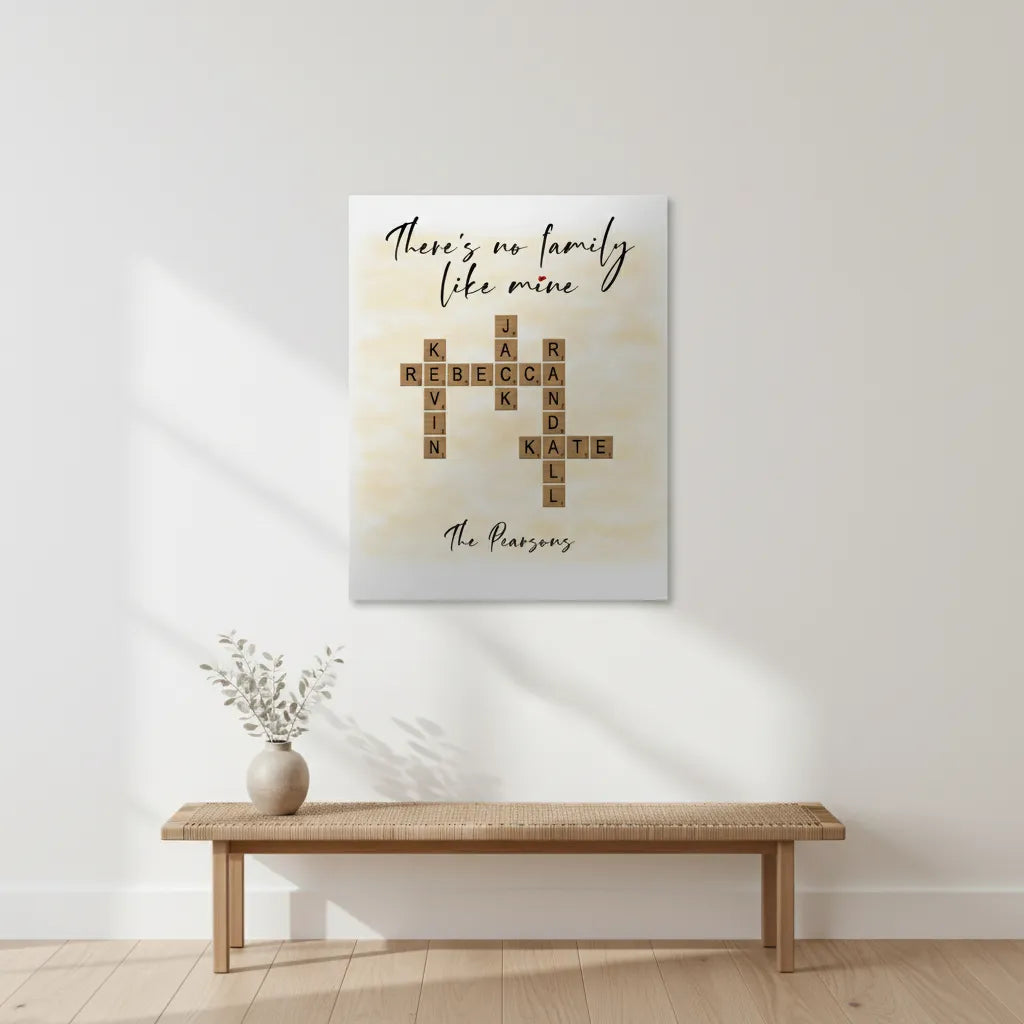 Custom High Gloss Poster - Family Crossword