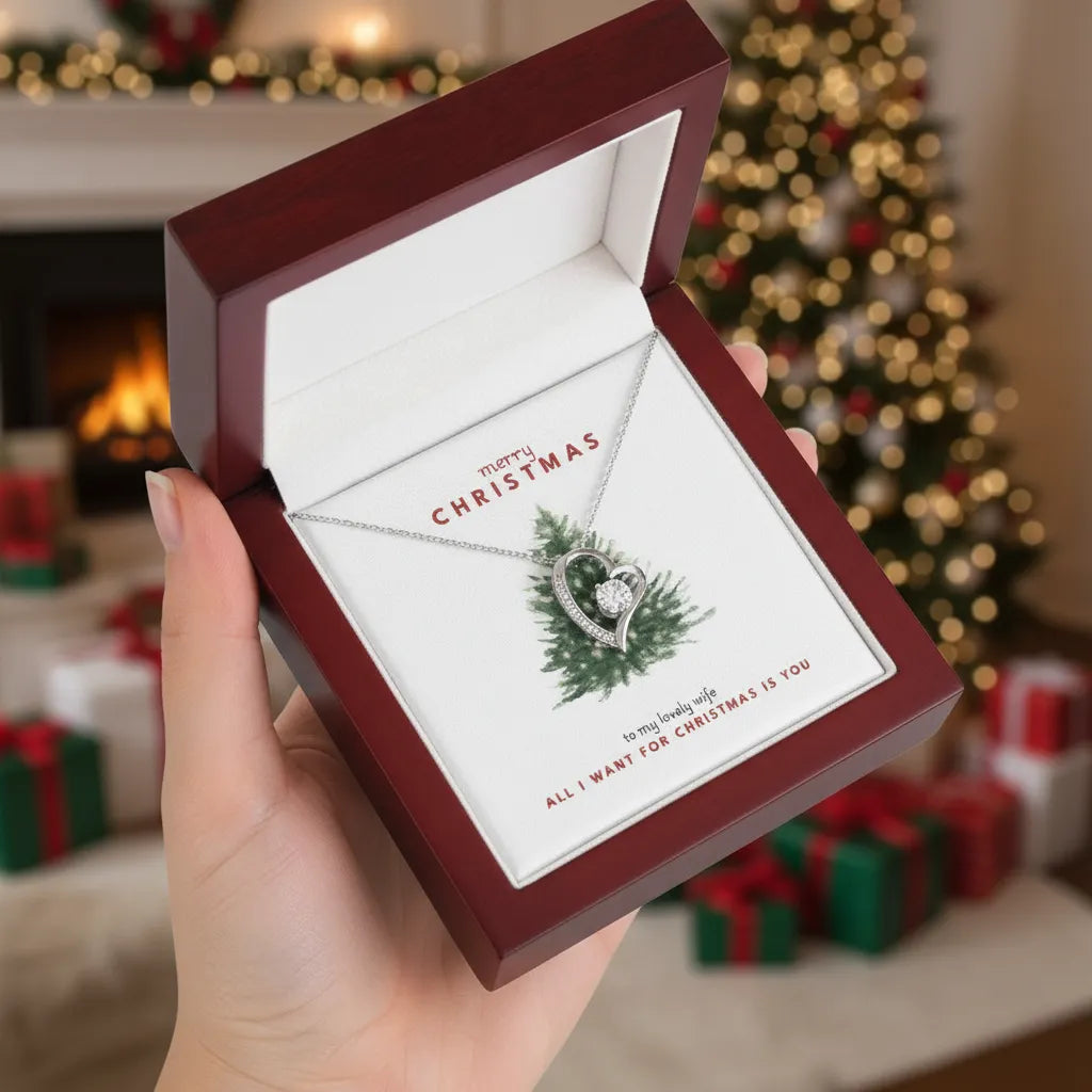 Custom Forever Love Necklace - Merry Christmas