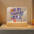 Personalized acrylic plaque with LED light stand for stunning illuminated custom gifts
