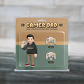 Personalized Gamer Dad acrylic square plaque with custom design for gaming father's gift