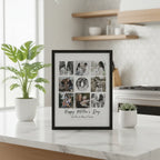 Personalized matte paper framed photo poster for Mother's Day with custom family memories