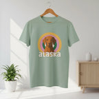 Personalized photo t-shirt with AI cartoon filter design for custom apparel gift
