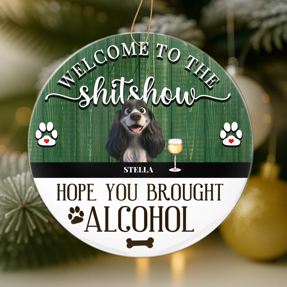 Personalized Welcome to the Shitshow funny pet acrylic plaque with custom 3D dogs and cats