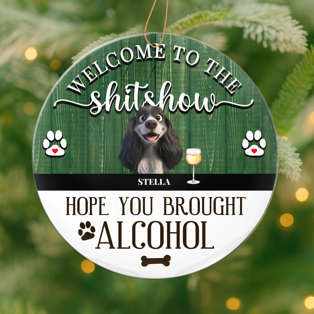 Personalized Welcome to the Shitshow funny pet acrylic plaque with custom 3D dogs and cats