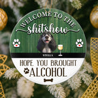 Personalized Welcome to the Shitshow funny pet acrylic plaque with custom 3D dogs and cats