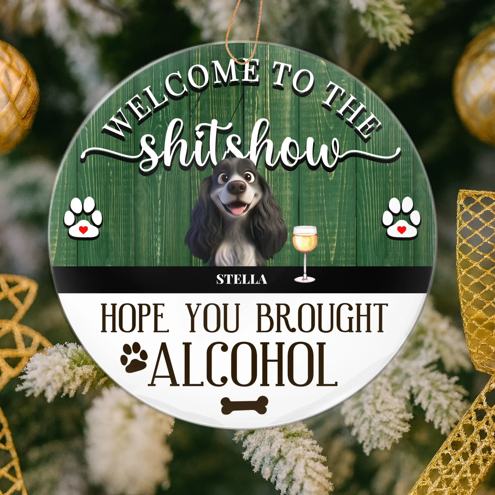 Personalized Welcome to the Shitshow funny pet acrylic plaque with custom 3D dogs and cats