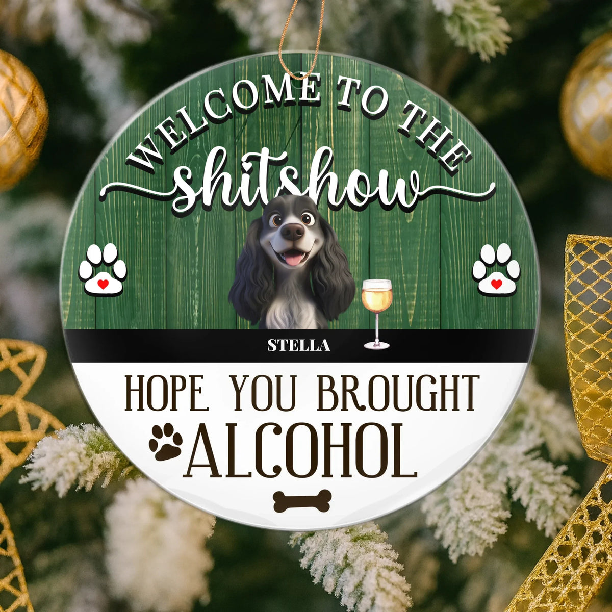 Personalized Welcome to the Shitshow funny pet acrylic plaque with custom 3D dogs and cats