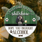 Personalized Welcome to the Shitshow funny pet acrylic plaque with custom 3D dogs and cats