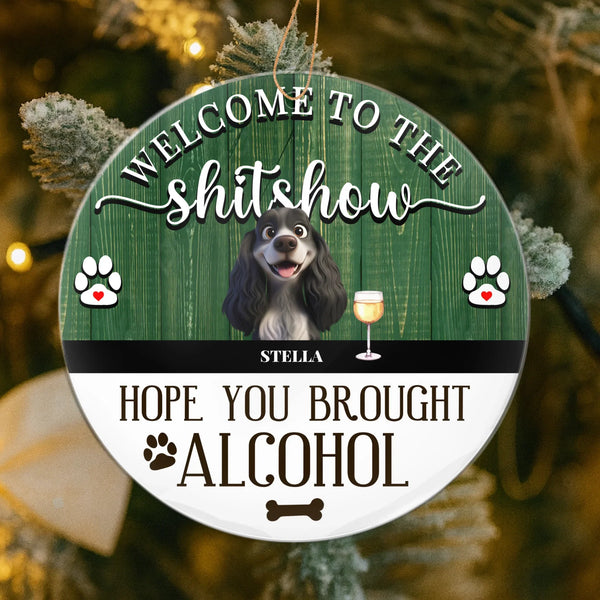Personalized Welcome to the Shitshow funny pet acrylic plaque with custom 3D dogs and cats