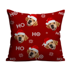 Personalized Christmas ornament with custom photo of your dog or cat in festive design