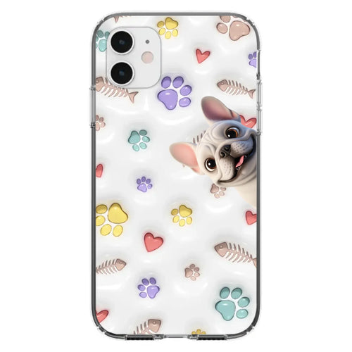 Personalized 3D phone case featuring custom illustrations of your own dogs and cats
