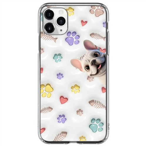 Personalized 3D phone case featuring custom illustrations of your own dogs and cats