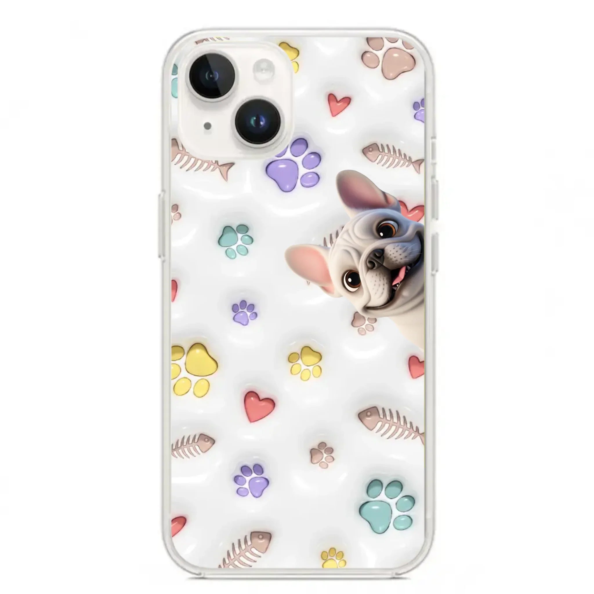 Personalized 3D phone case featuring custom illustrations of your own dogs and cats