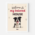 Personalized Welcome to Our House family name canvas wall art for home decor