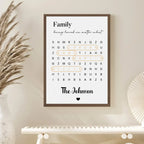 Personalized word search puzzle canvas wall art or throw pillow with custom names and meaningful words