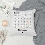 Personalized word search puzzle poster wall art with custom names and meaningful words
