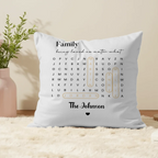 Personalized word search puzzle poster wall art with custom names and meaningful words