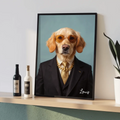 Personalized AI-generated poster of your dog or cat dressed in a custom costume