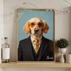Personalized AI-generated poster of your dog or cat dressed in a custom costume