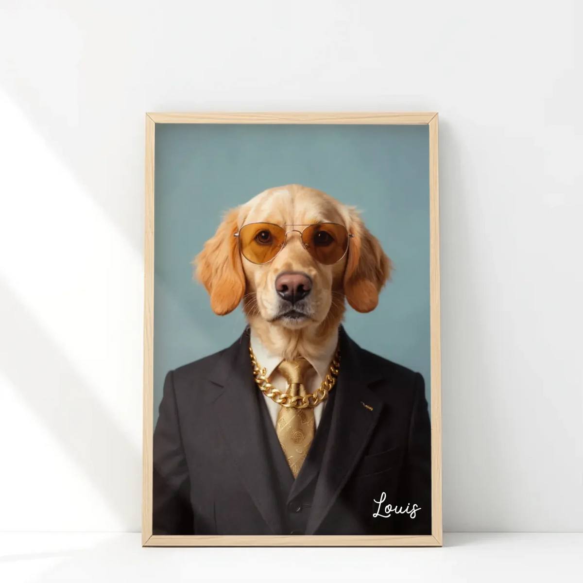 Personalized AI-generated poster of your dog or cat dressed in a custom costume