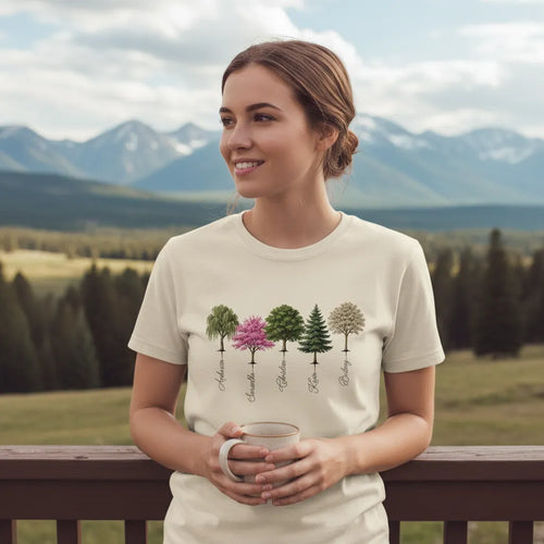Personalized botanical tee with My Forest design for nature lovers custom apparel