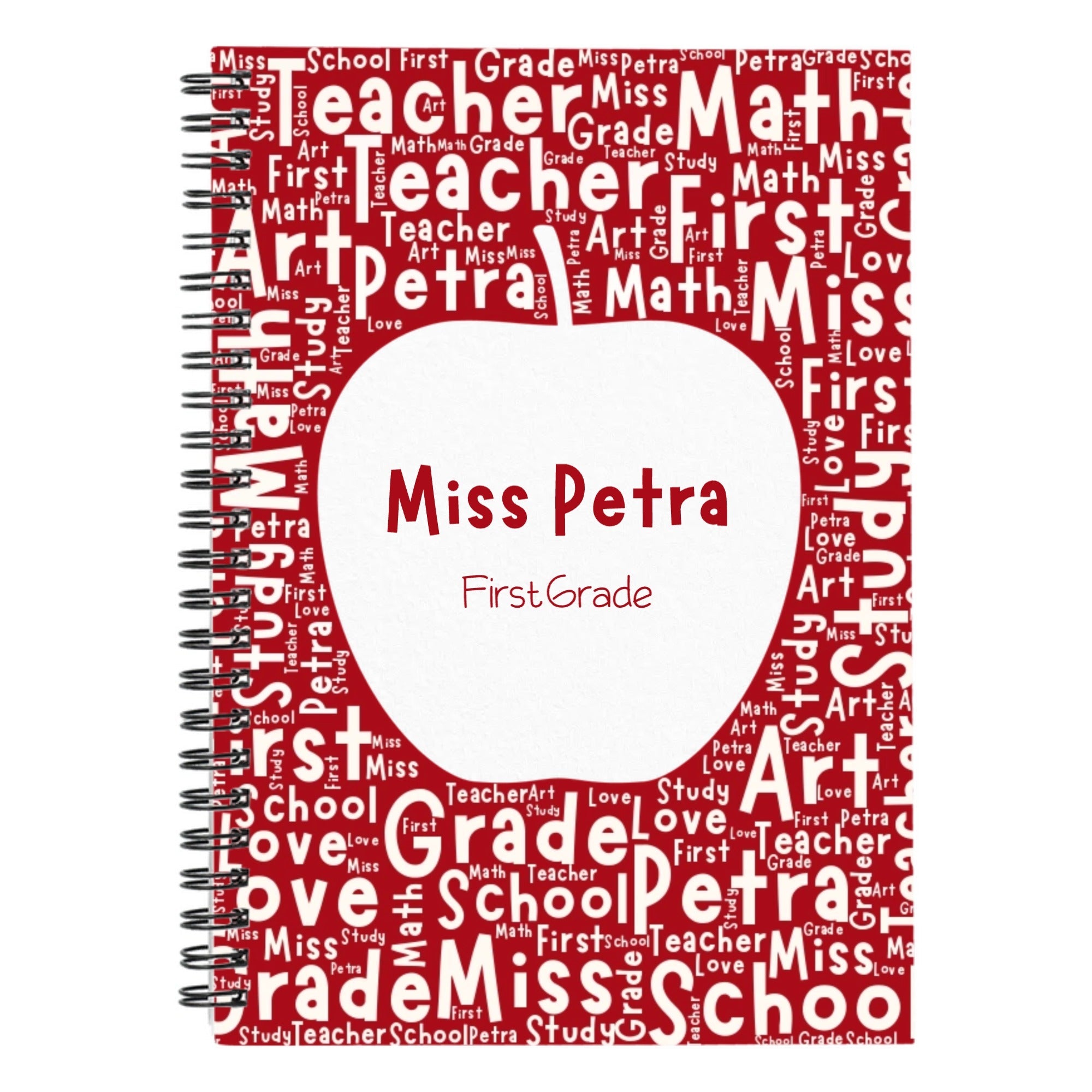 Custom Spiral Notebook - Word Cloud | Shopify Product Personalizer