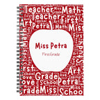 Custom Spiral Notebook - Word Cloud