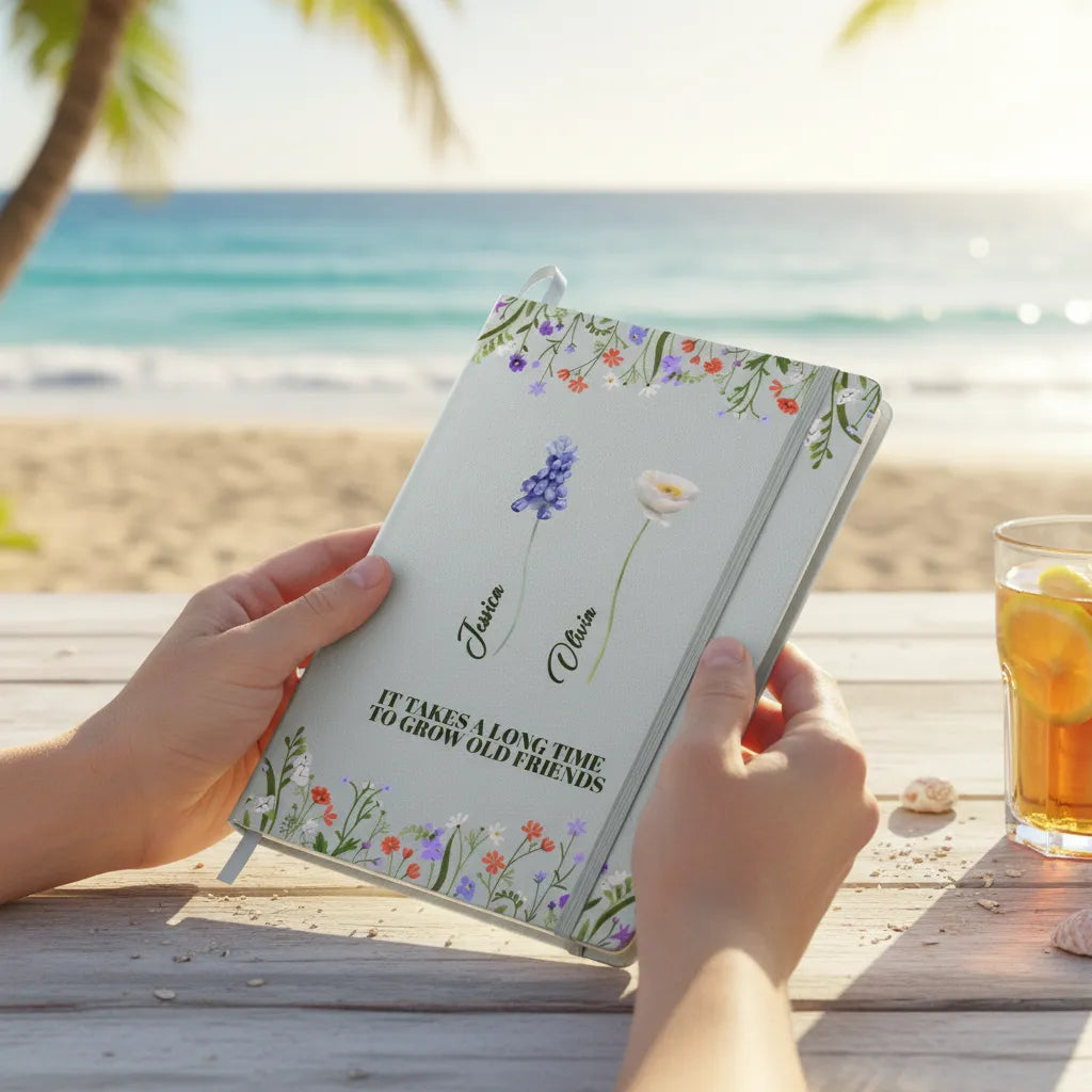 Personalized Ambassador Bound journal with beautiful flower design for daily writing reflection
