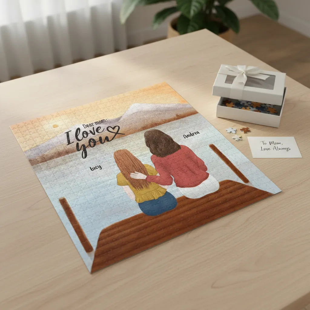Personalized premium puzzle for Mom with custom design for thoughtful interactive keepsake