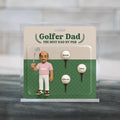 Personalized Golfer Dad acrylic square plaque with custom design for Father's Day gift