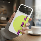 Personalized iPhone snap case with custom text shadow design for stylish phone protection
