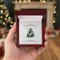 Personalized Forever Love necklace with Merry Christmas design for wife and partner gift