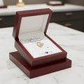 Personalized Forever Love heart necklace with Together Since calendar engraving for couples