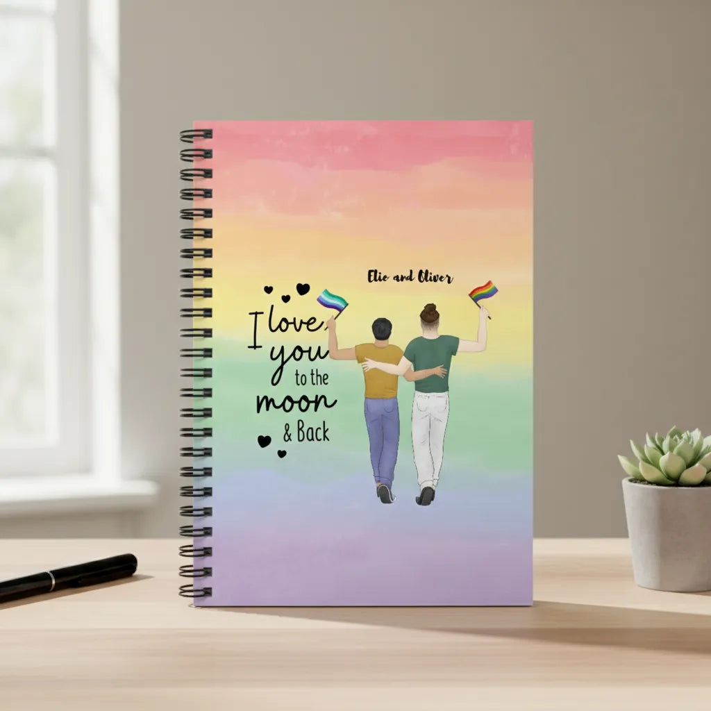 Custom Spiral Pride Notebook - Ruled Line
