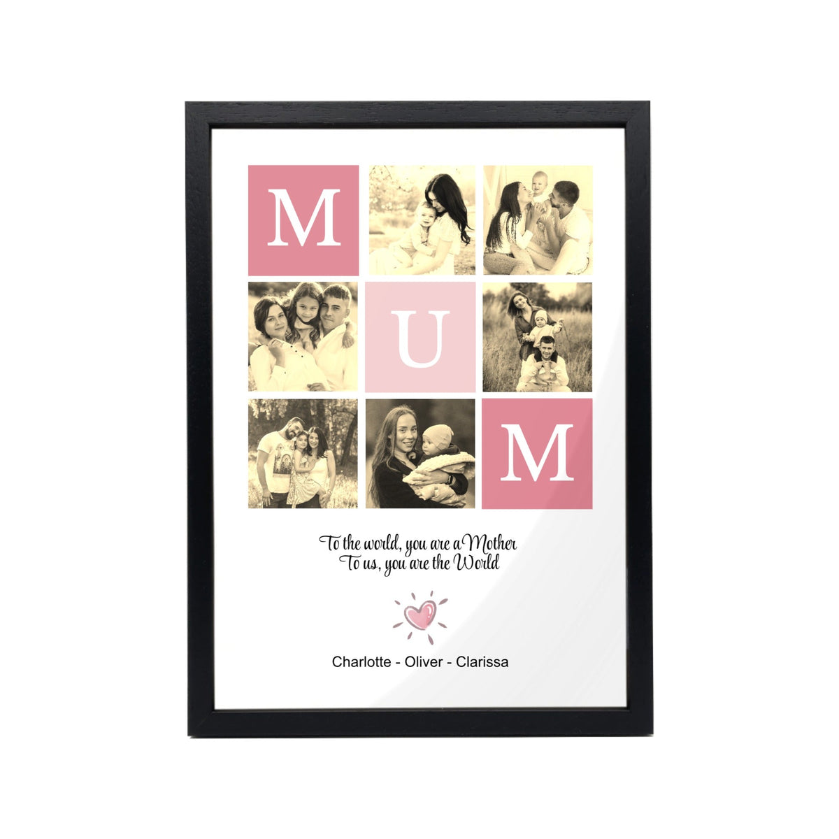 Custom Photo Framed Poster for Mum | Shopify Product Personalizer