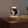 Personalized star map crystal globe lamp showing custom night sky for anniversary gift
