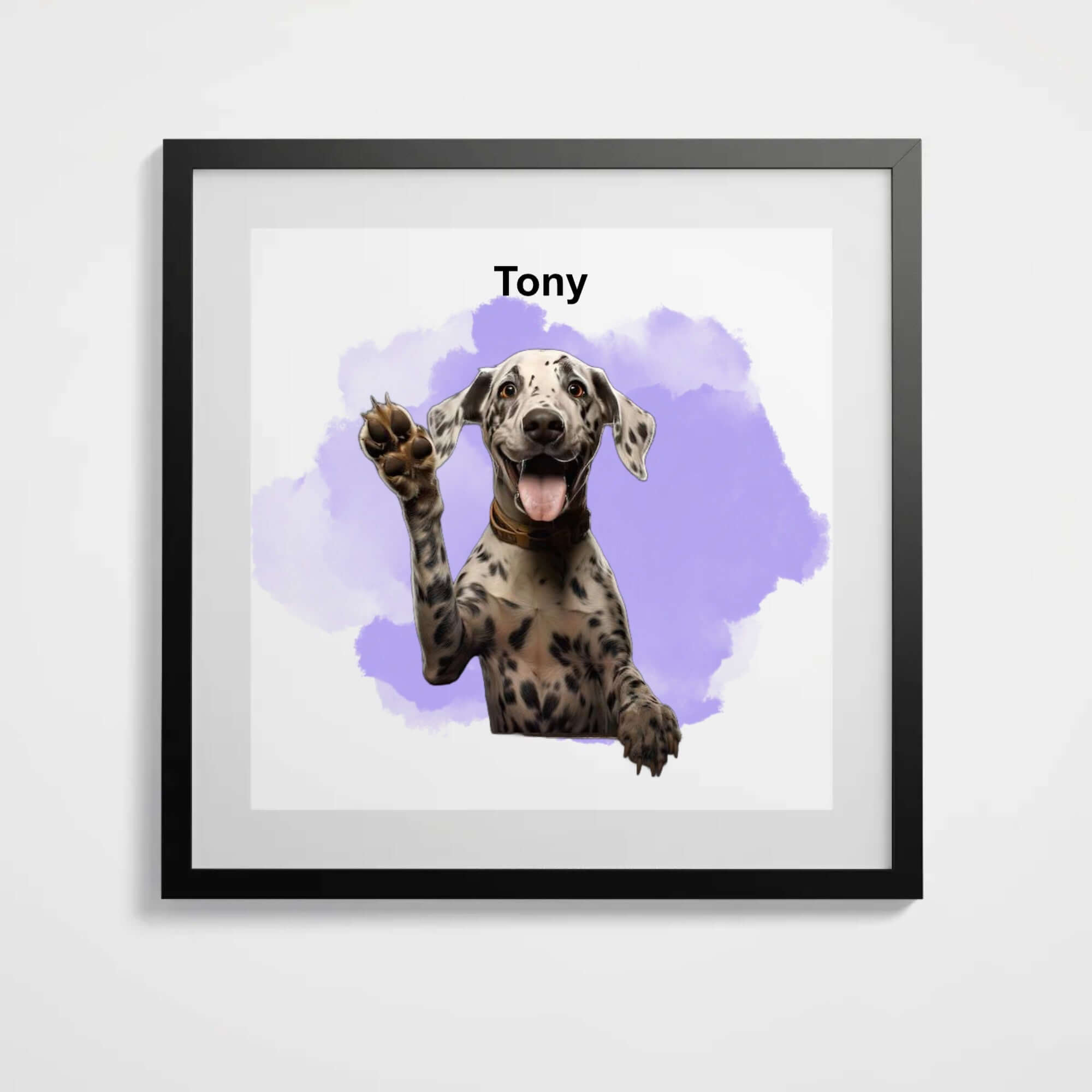 Custom Pet Image Square Frame - Remove Background Automatically with Customily!
