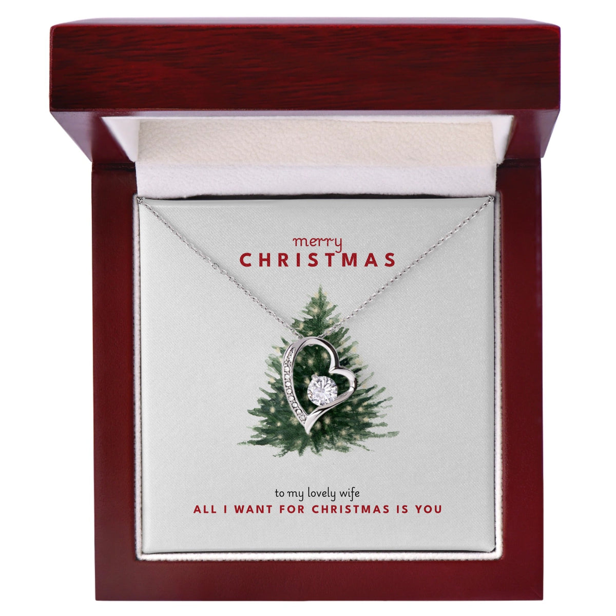 Custom Forever Love Necklace - Merry Christmas
