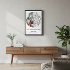 Personalized honeymoon trip framed canvas with custom travel memories for newlywed couples
